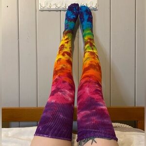Rainbow Thigh High Socks 🌈